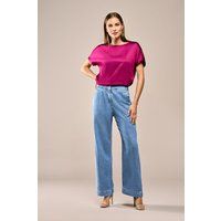 Weite Lyocell Jeanshose in Denimblau