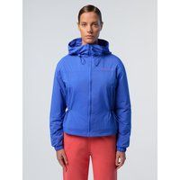 Blaue Kapuzen-Leichtgewicht-Windjacke