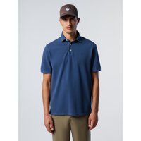 Hellblaues Polohemd aus Bio-Baumwoll-Piqué