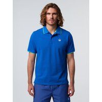 Klassisches weißes Baumwoll-Piqué-Poloshirt