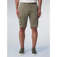 Marineblaue Stretch-Gabardine-Cargoshorts