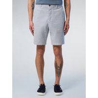 Gestreifte Chino-Shorts aus Bio-Baumwoll-Seersucker