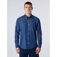 Button-Down Hemd im Denim-Look