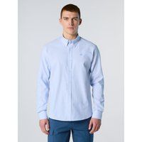 Gestreiftes Baumwoll-Oxford-Button-Down-Hemd