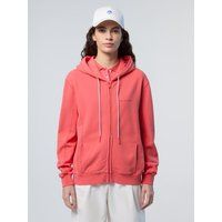 Lässiger Kapuzenpullover mit Reißverschluss und Logo-Print