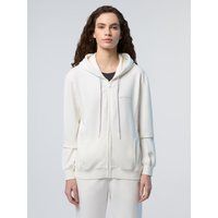 Lässiger Kapuzenpullover mit Reißverschluss und Logo-Print
