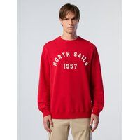 Fleece Sweatshirt im Vintage-Stil mit Print