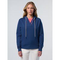 Lässiger V-Ausschnitt Baumwoll-Hoodie