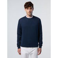 Herren Beiger Baumwollpullover mit Rundhalsausschnitt