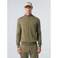 Herren Strickjacke mit Reißverschluss Olivgrün