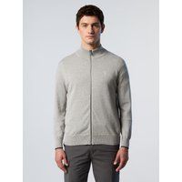 Herren Strickjacke mit Reißverschluss Olivgrün