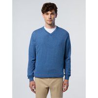 Herren V-Ausschnitt Baumwollstrickpullover