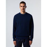 Technischer Strickpullover mit Rundhalsausschnitt