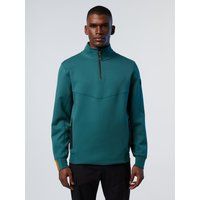 Herren Interlock Sweatshirt mit halbem Reißverschluss
