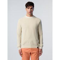 Herren Rundhals Strickpullover Wabenmuster
