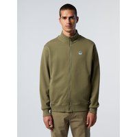 Herren Sweatshirt mit Reißverschluss und Stehkragen