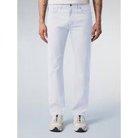 Weiße Straight Leg Five-Pocket Jeans