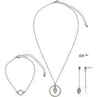 Blattschmuck-Set mit Anhänger