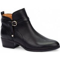 Leder-Stiefelette mit Schnallendetail