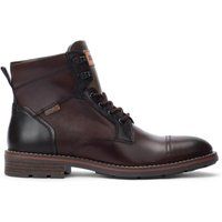 Herren-Schnürstiefeletten aus braunem Leder