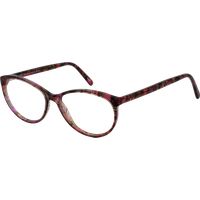 Gemusterte ovale Vollrandbrille