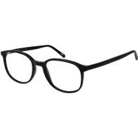 Schwarze ovale Vollrandbrille