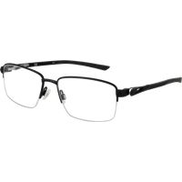 Rechteckige Halbrand-Metallbrille