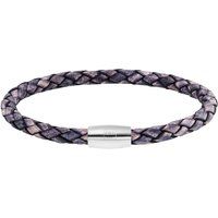 Geflochtenes Lederarmband mit Stahlschließe