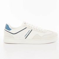 Essentielle weiße lässige Ledersneakers