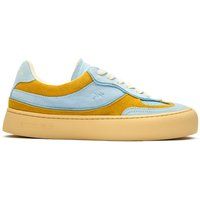 Zweifarbige Retro-Sneakers aus Wildleder