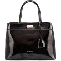 Schwarze Handtasche mit Lackleder-Optik