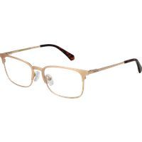 Goldene rechteckige Vollrandbrille