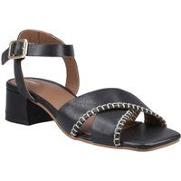 Hush Puppies Lyla Heeled Damen Sandalen Aus Schwarzem Leder