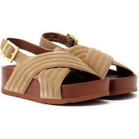 Desert Fleur Sparks Damen Sandalen Aus Veloursleder In Beige