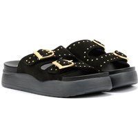 Desert Fleur Girasol Nubuk Damen Sandalen In Schwarz
