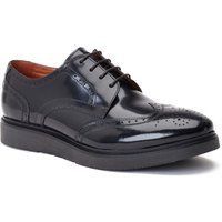Base London Joe Leder Herren Schwarz Brogues-Schuhe