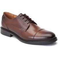 Base London Magnus Leder Herren Oxford Schuhe in verbranntem Braun
