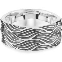 Oxidierter Sterling Silber Wellen Ring