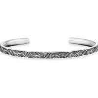 Oxidiertes Sterling Silber Wellen Armreif