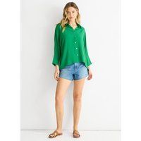 Übergroße Kimono-Bluse in Grün