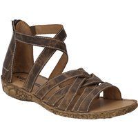 Leder Römersandalen mit Riemchen und Reißverschluss