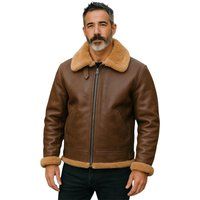 Herren Fliegerjacke aus Shearling im WWII-Stil
