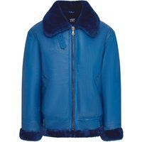 Blaue Shearling B3 Bomberjacke