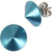 Minimalistische Kegel Ohrstecker in Blau
