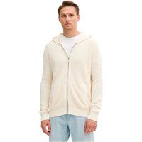 Lässiger gestrickter Kapuzenpullover mit Reißverschluss