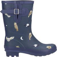 Cotswold - Damen Gummistiefel "Woodland", Eule (Mittelblau)