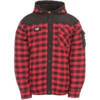 Rot karierte Jacke mit Kapuze