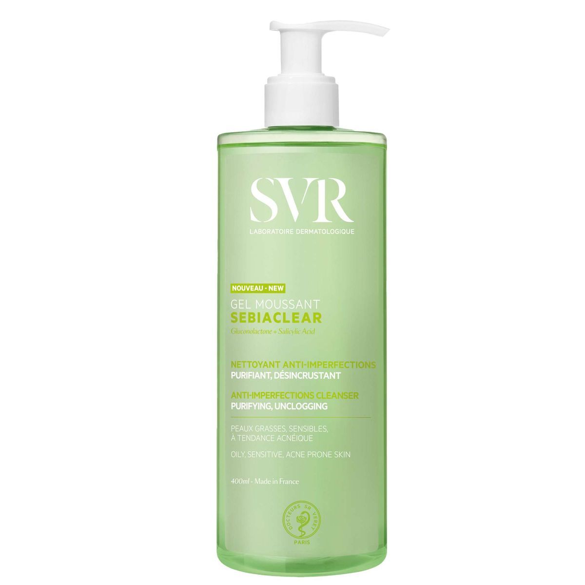 SVR Sebiaclear 400ml Schäumender Salicylsäure-Reiniger für fettige Haut