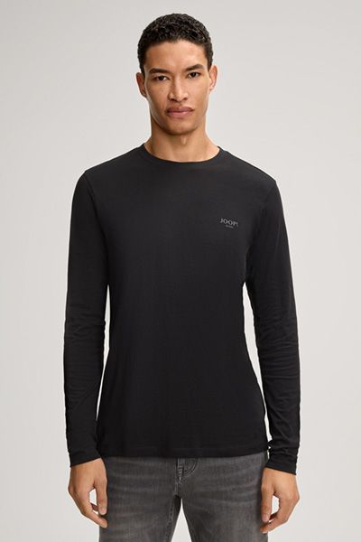 Joop! Jeans Alphis Schwarzes Langarm-T-Shirt Basic-Stil