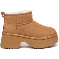 Plateau-Stiefeletten mit Wollfutter